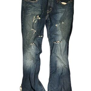 Levi’s 524 Too Superlow Flare Women’s Jeans Size 11 M – Y2K Low‑Rise Dark Wash